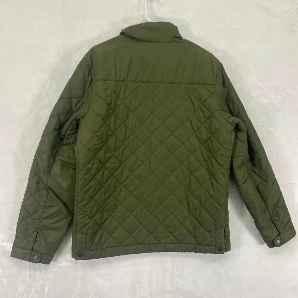 L.L. Bean Men's Green Bean's Diamond-Quilted Jacket Full-Zip Sz M
